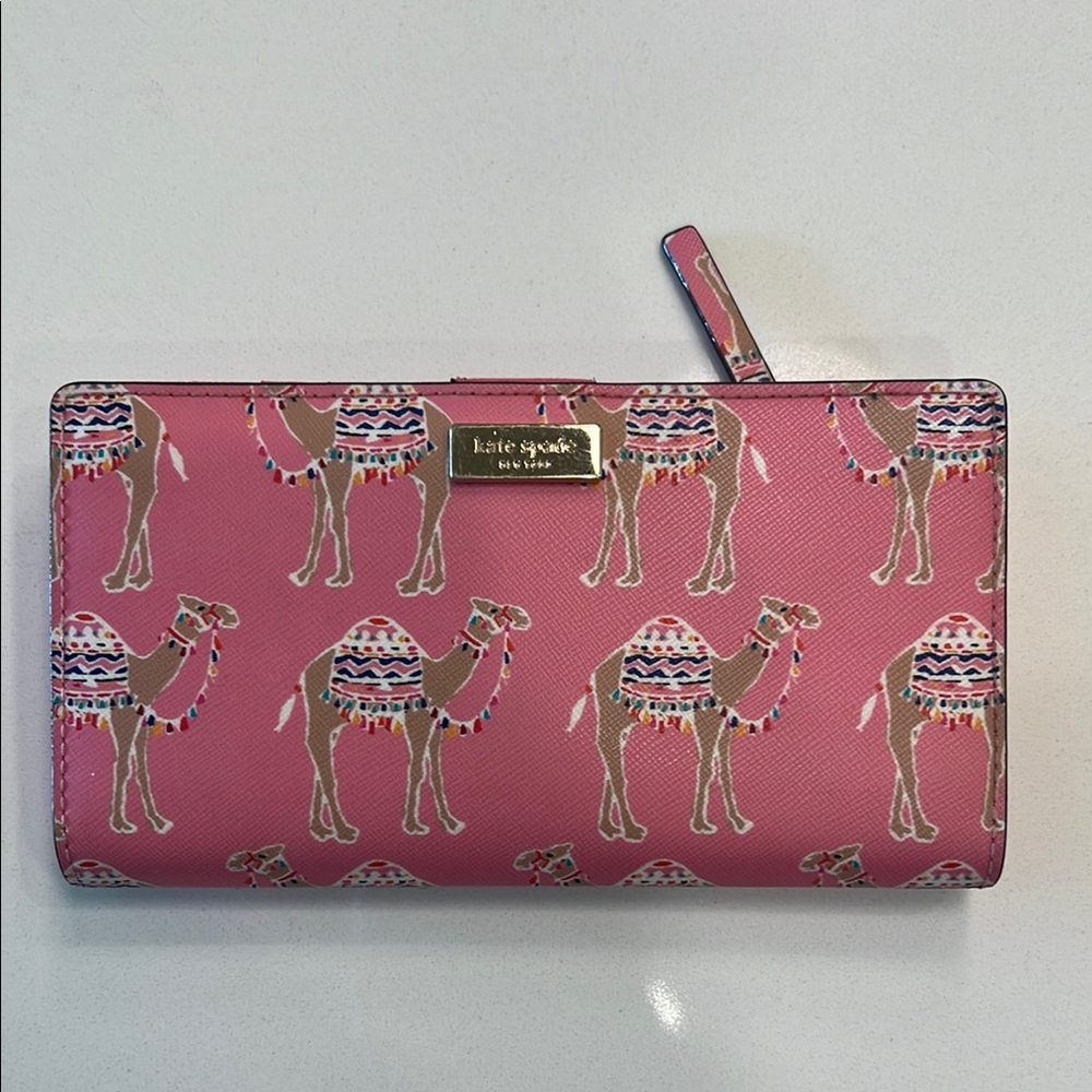 Kate Spade Pink Camel Print Wallet